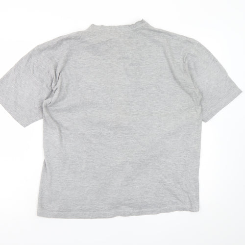 Le Shark Men's Grey Cotton Short Sleeve V-Neck T-Shirt Medium