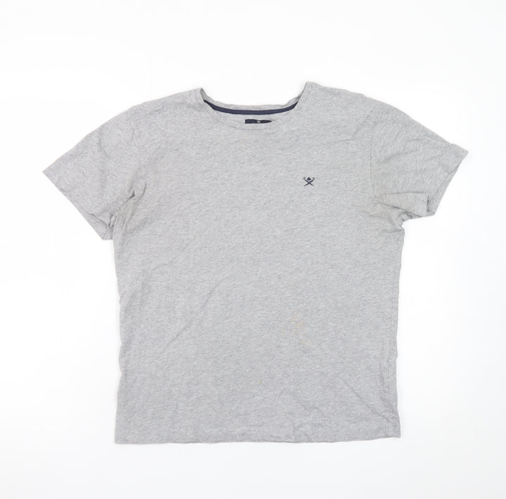 Hackett London Mens Grey Classic Fit Short Sleeve Cotton T-Shirt M