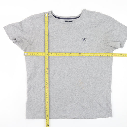 Hackett London Mens Grey Classic Fit Short Sleeve Cotton T-Shirt M