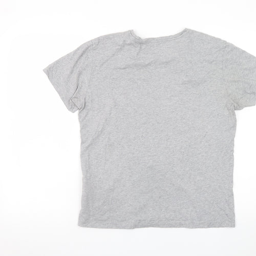 Hackett London Mens Grey Classic Fit Short Sleeve Cotton T-Shirt M