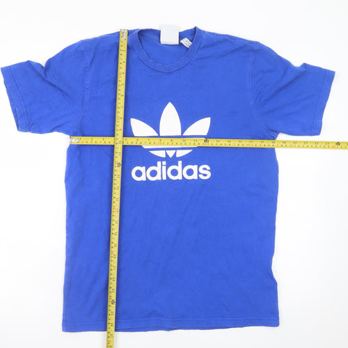Adidas Men's Blue Short Sleeve Crew Neck Graphic T-Shirt Size S