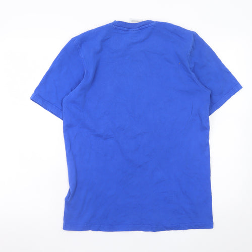 Adidas Men's Blue Short Sleeve Crew Neck Graphic T-Shirt Size S