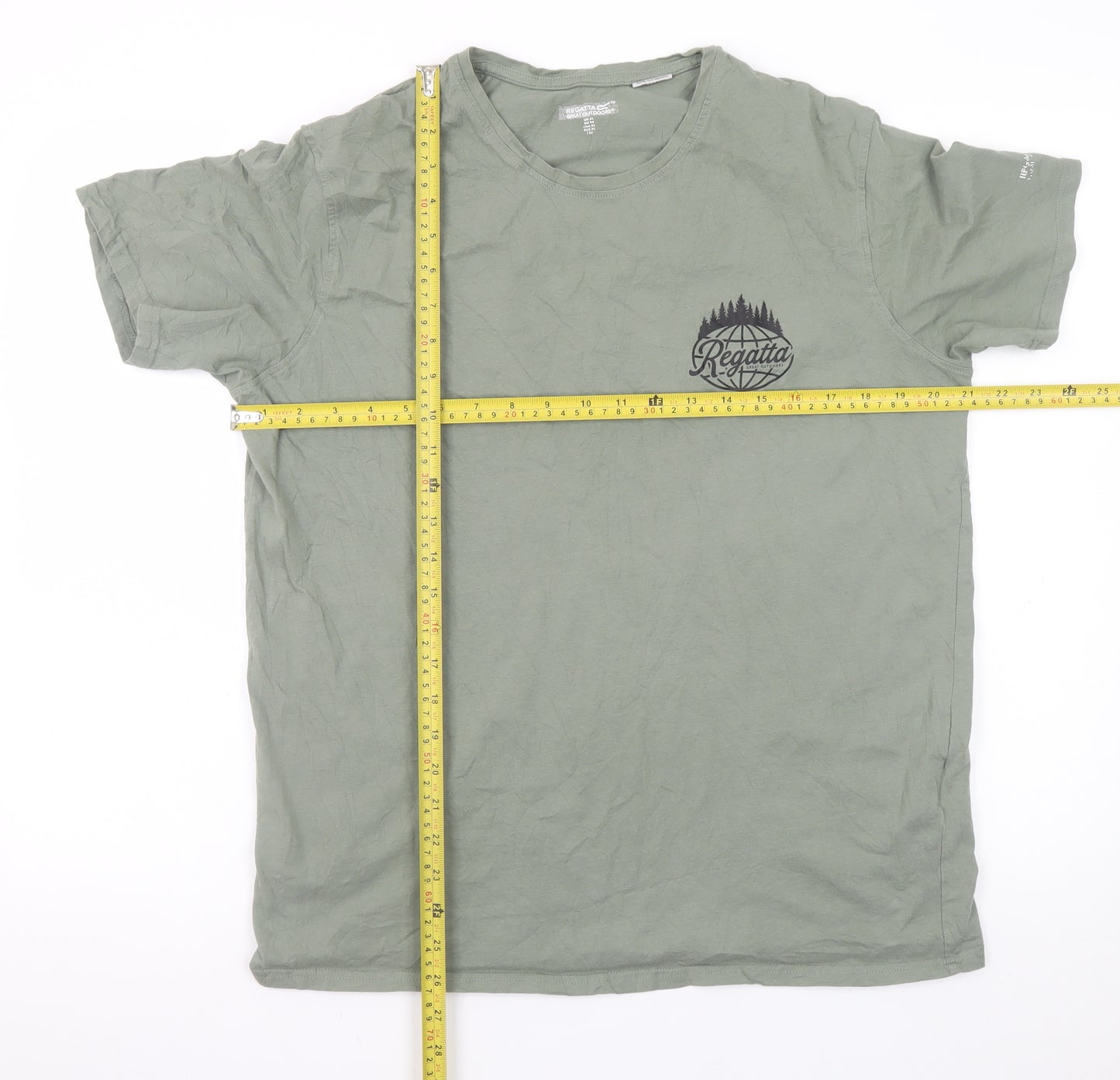 Regatta Mens Khaki Green Outdoor Graphic T-Shirt Size XL Cotton