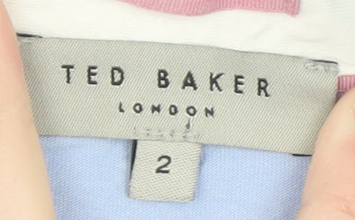 Ted Baker Men's Blue Cotton Modal Short Sleeve Polo Shirt Size M