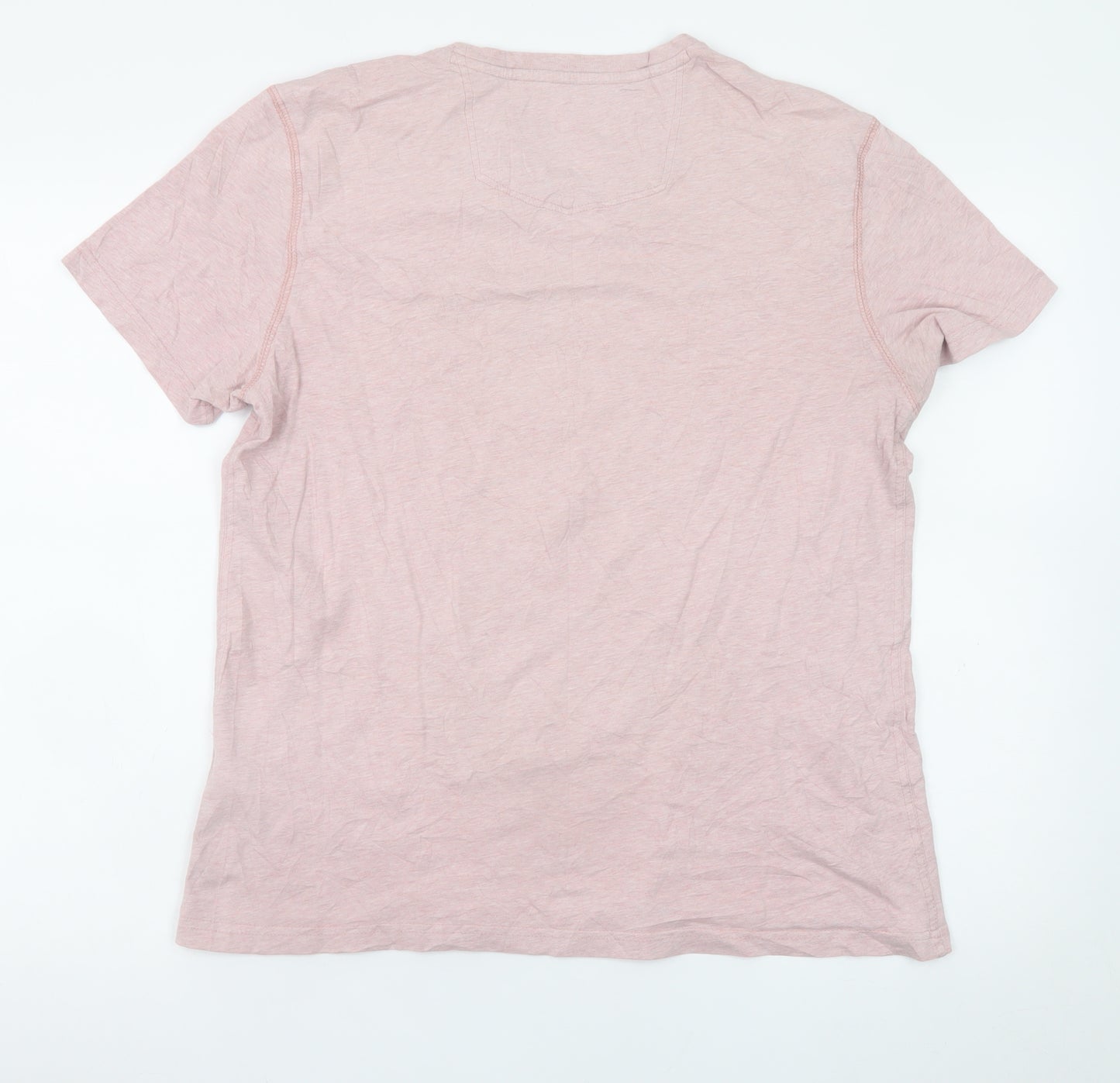 FatFace Men's Pink Organic Cotton Crew Neck T-Shirt Size M