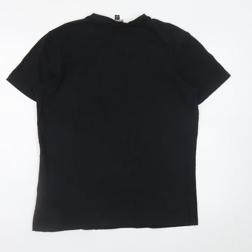 Ellesse Men's Black Medium Graphic Logo Cotton T-Shirt