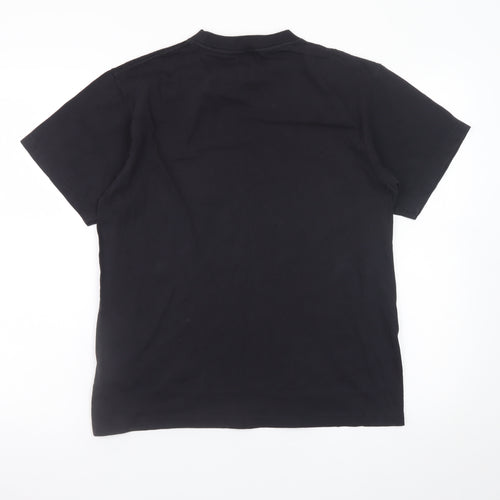 MiShi Men's Black Los Angeles California Graphic Cotton T-Shirt Size M