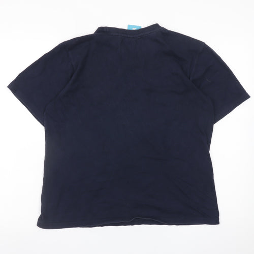 TU Men’s Blue Mr Lazy Graphic Cotton T-Shirt Size Small