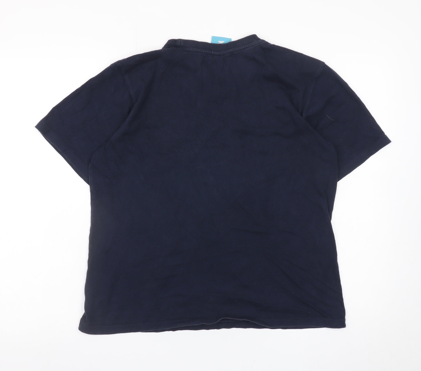 TU Men’s Blue Mr Lazy Graphic Cotton T-Shirt Size Small