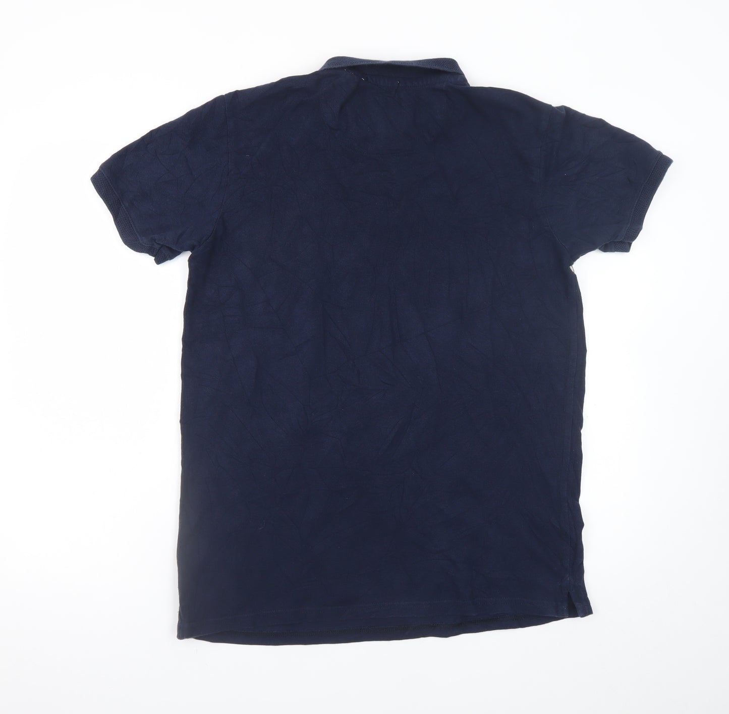 Jack Wills Men’s Blue & White Short Sleeve Classic Cotton Polo Shirt M