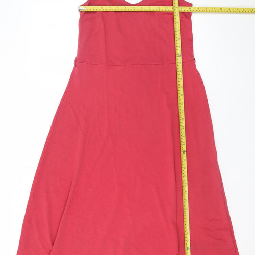 People Tree Women Red Size 10 Slip Dress Midi Lyocell Cotton