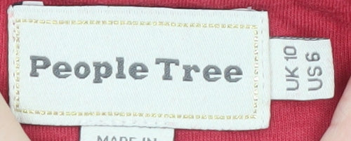 People Tree Women Red Size 10 Slip Dress Midi Lyocell Cotton