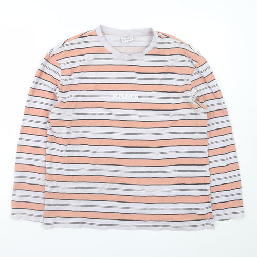 Puma Men's Multicoloured Striped Long Sleeve Cotton T-Shirt XS