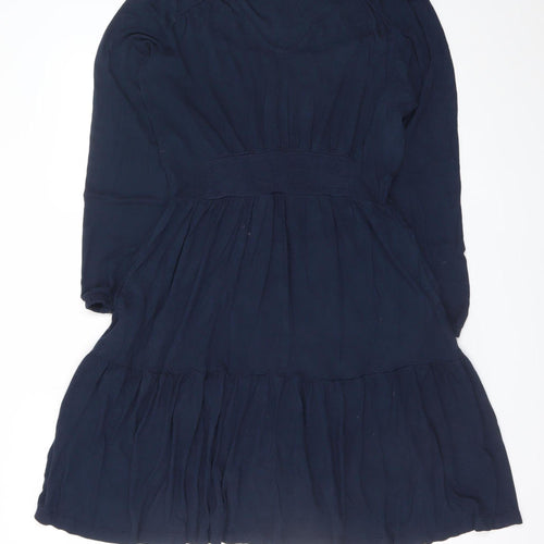 Fat Face Women’s Blue Size 10 Fit & Flare Long Sleeve Dress