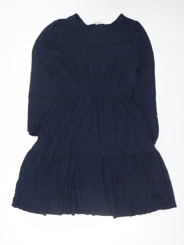 Fat Face Women’s Blue Size 10 Fit & Flare Long Sleeve Dress