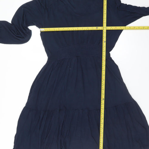 Fat Face Women’s Blue Size 10 Fit & Flare Long Sleeve Dress