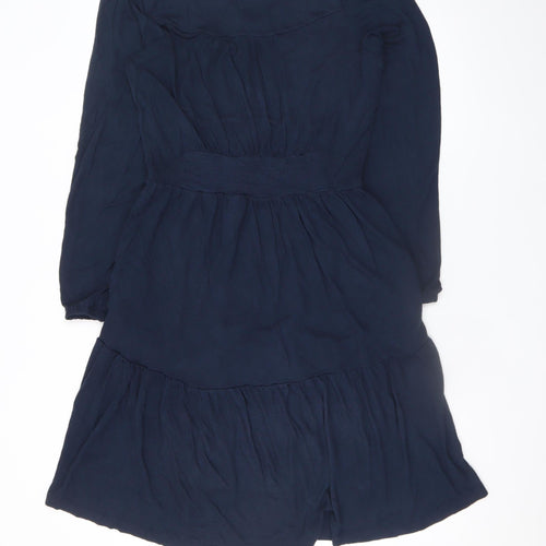 Fat Face Women’s Blue Size 10 Fit & Flare Long Sleeve Dress