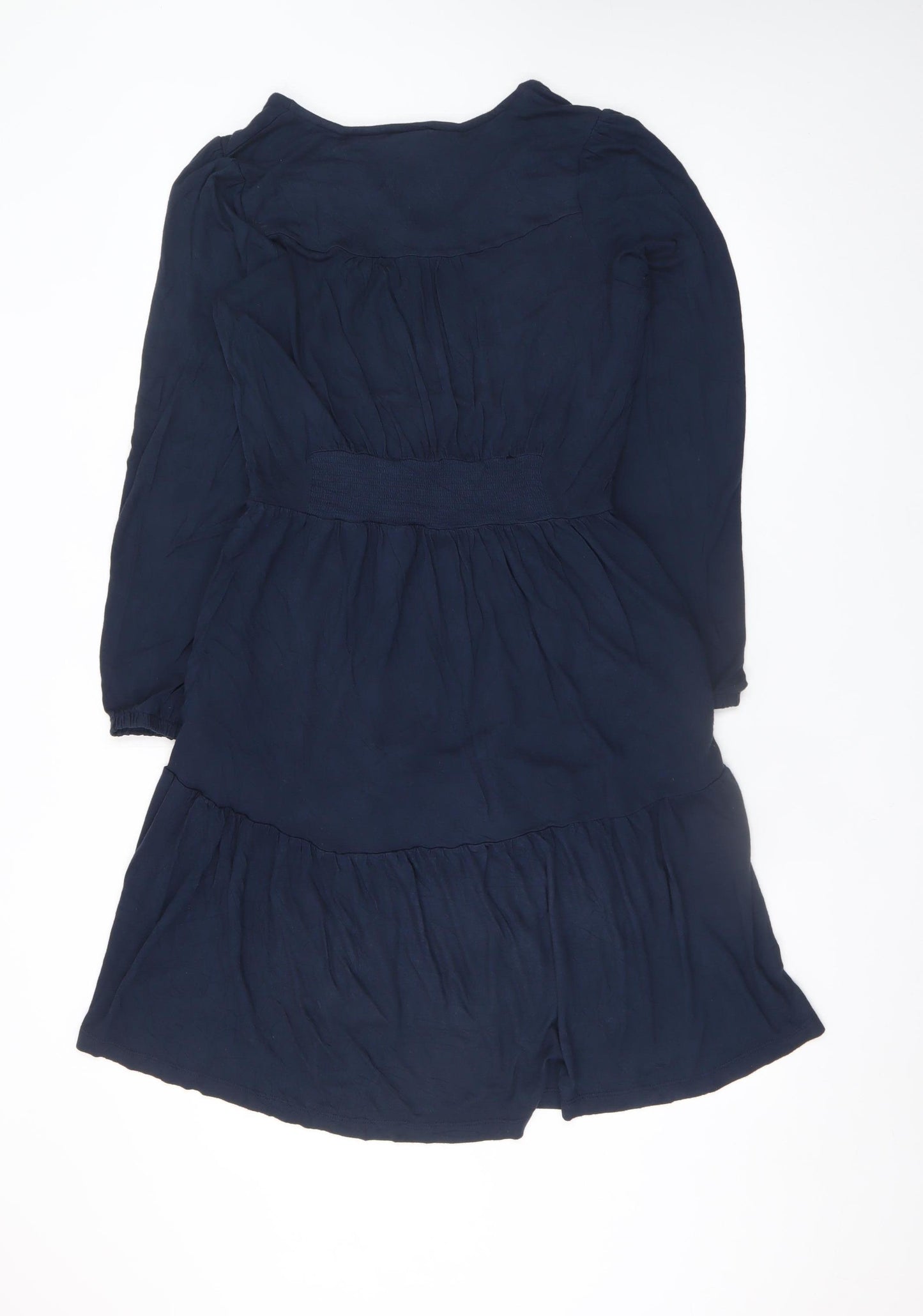 Fat Face Women’s Blue Size 10 Fit & Flare Long Sleeve Dress