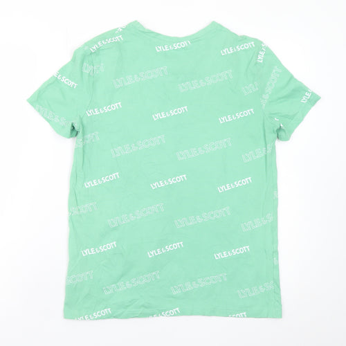 Lyle & Scott Junior Mint Green Logo Print Cotton T-Shirt 14/15Y
