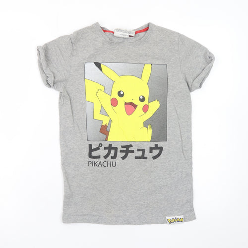 Next Boys Grey Pokémon Pikachu Graphic Short Sleeve T-Shirt 12 Years
