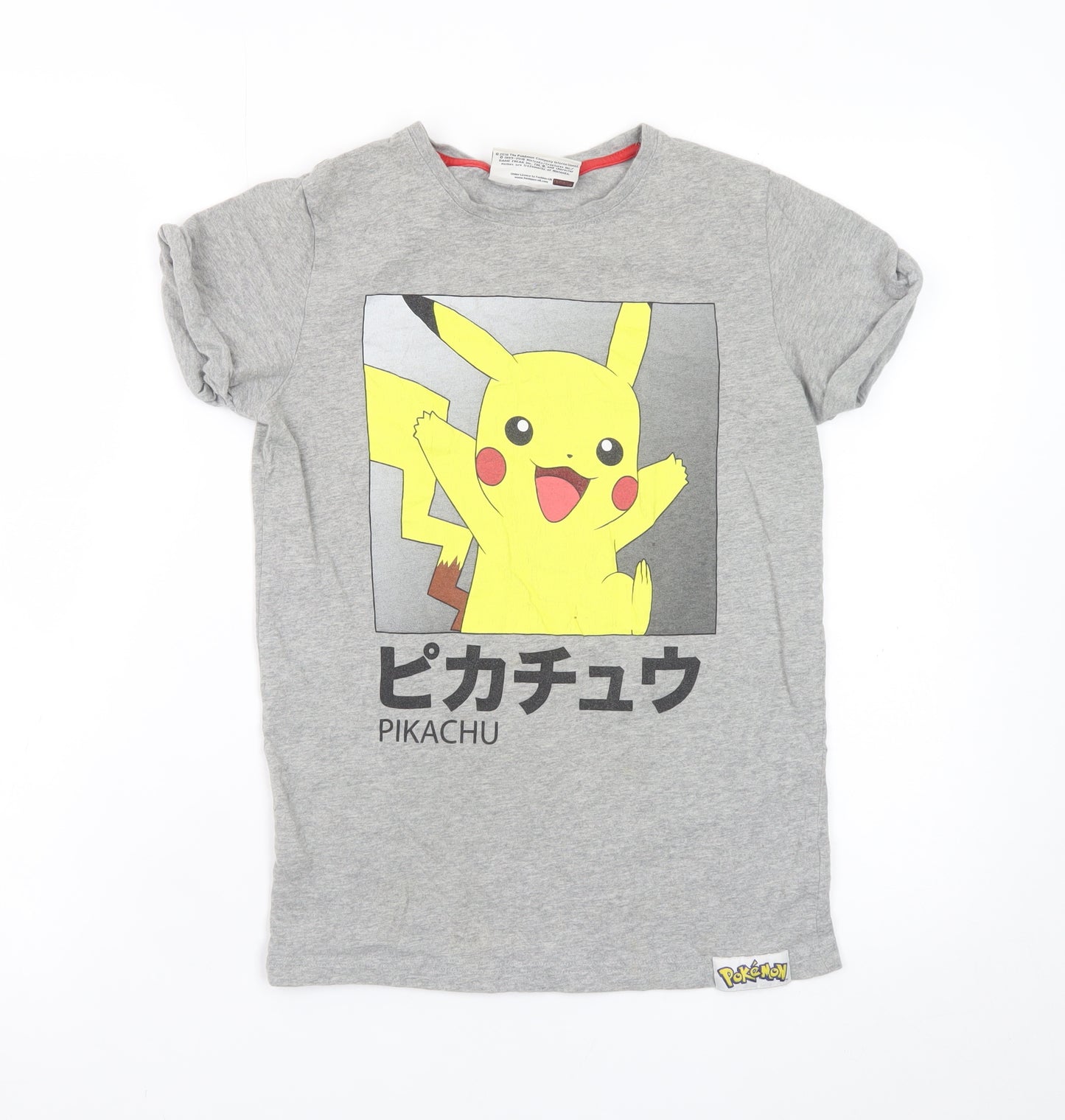 Next Boys Grey Pokémon Pikachu Graphic Short Sleeve T-Shirt 12 Years