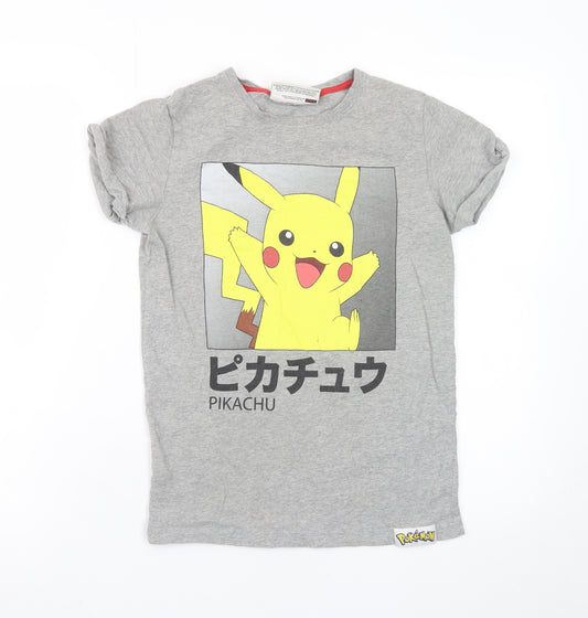 Next Boys Grey Pokémon Pikachu Graphic Short Sleeve T-Shirt 12 Years