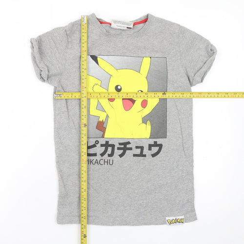 Next Boys Grey Pokémon Pikachu Graphic Short Sleeve T-Shirt 12 Years
