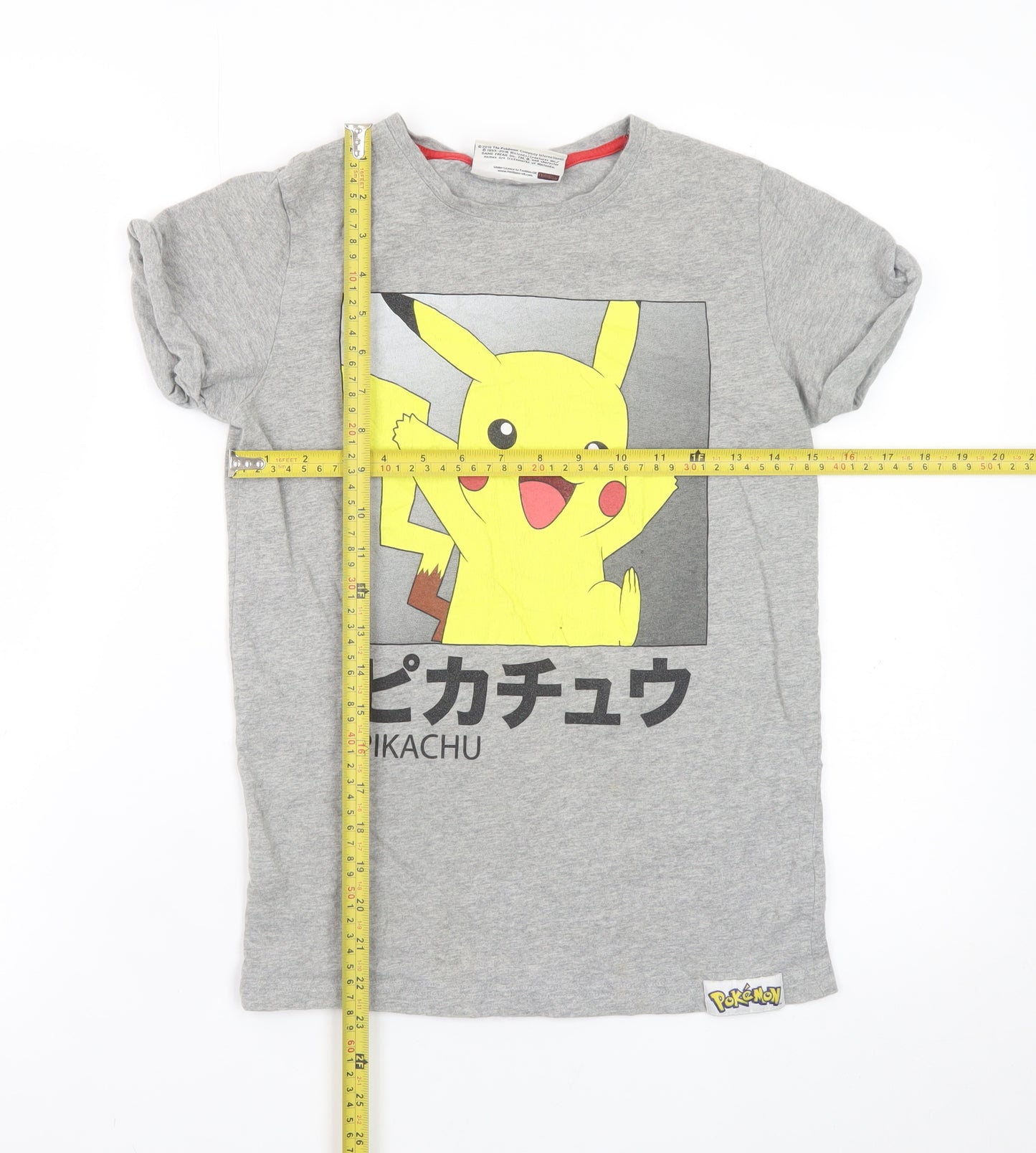 Next Boys Grey Pokémon Pikachu Graphic Short Sleeve T-Shirt 12 Years
