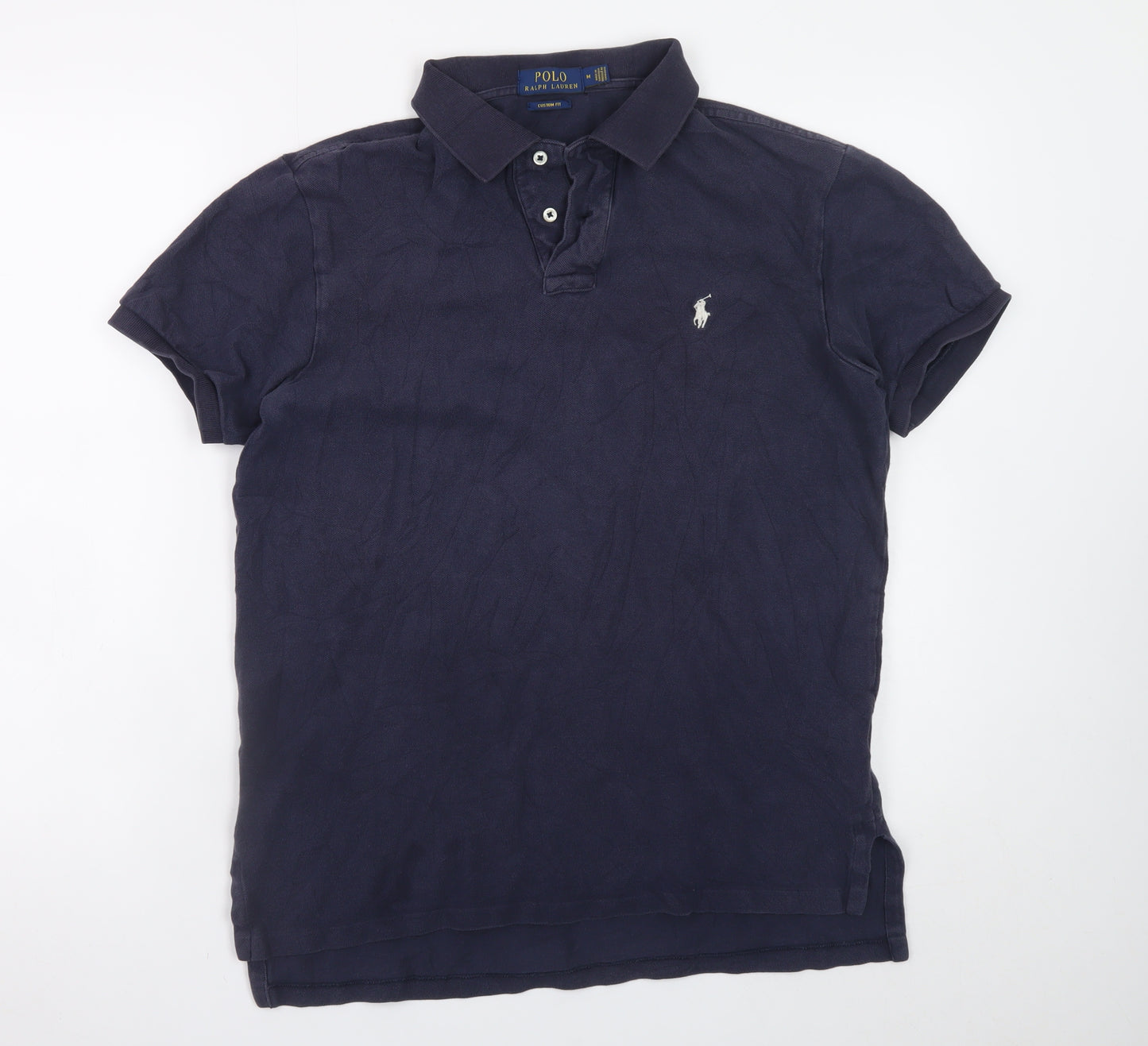 Ralph Lauren Men's Blue Cotton Short Sleeve Polo Shirt Size M