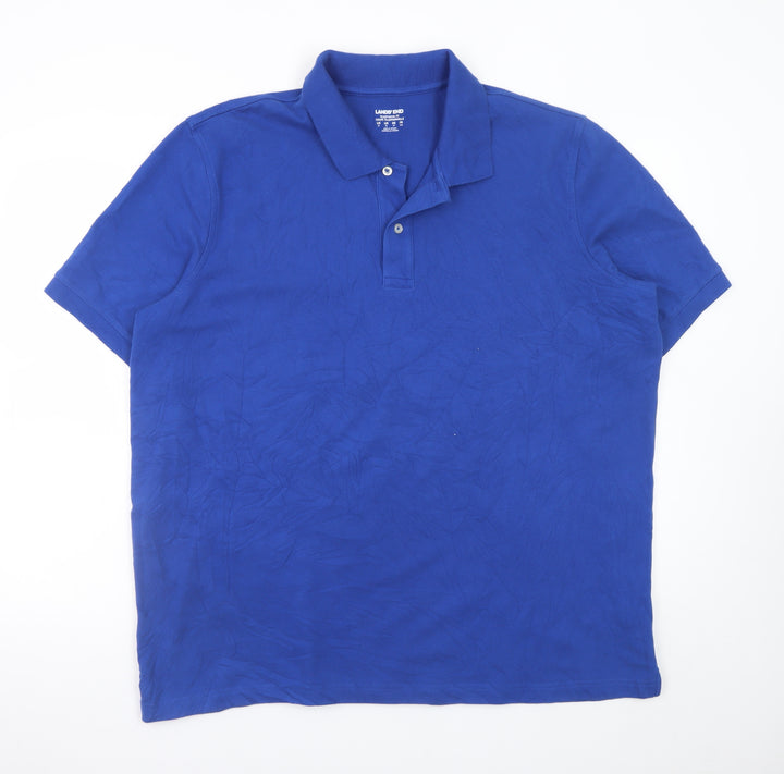 Lands' End Men's Blue XL Classic Fit Cotton Polo Shirt