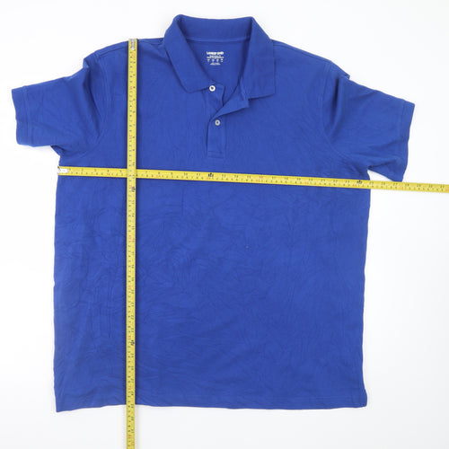Lands' End Men's Blue XL Classic Fit Cotton Polo Shirt