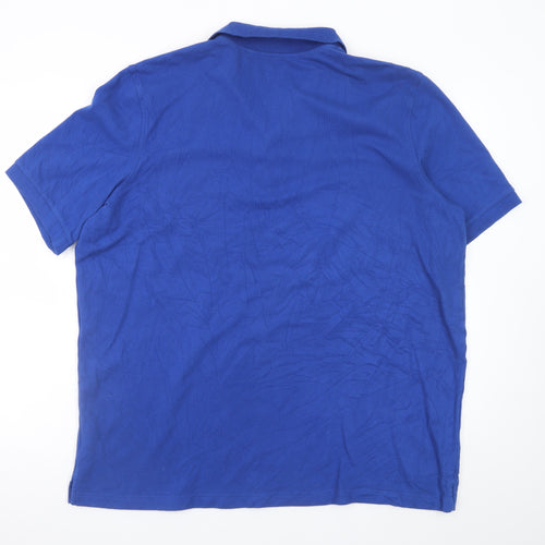 Lands' End Men's Blue XL Classic Fit Cotton Polo Shirt
