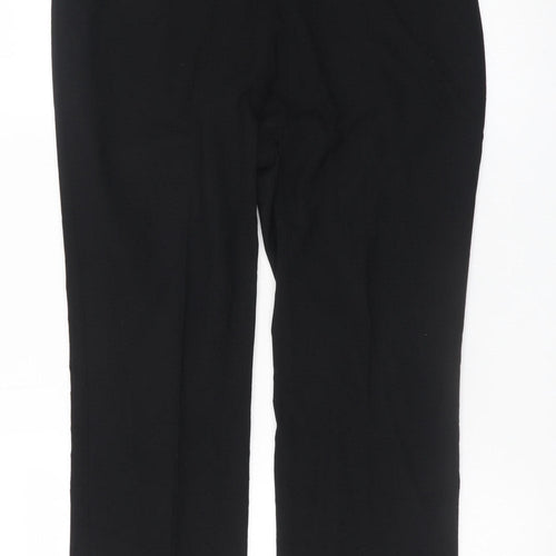 Marks and Spencer Women Black Size 12 Straight Leg Trousers