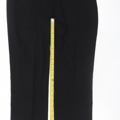 Marks and Spencer Women Black Size 12 Straight Leg Trousers