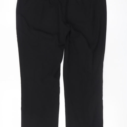 Marks and Spencer Women Black Size 12 Straight Leg Trousers