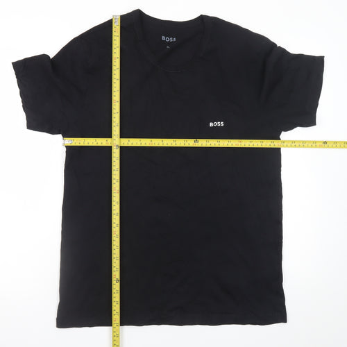 HUGO BOSS Men's Black XL Classic Crew Neck Cotton T-Shirt
