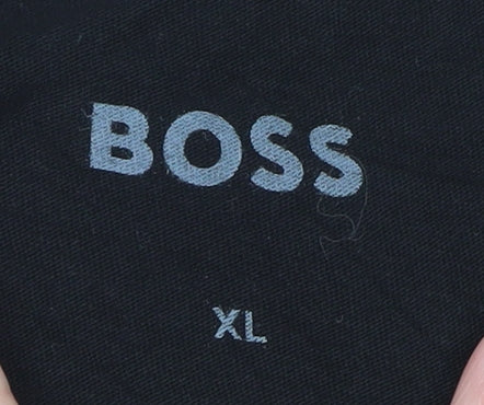 HUGO BOSS Men's Black XL Classic Crew Neck Cotton T-Shirt