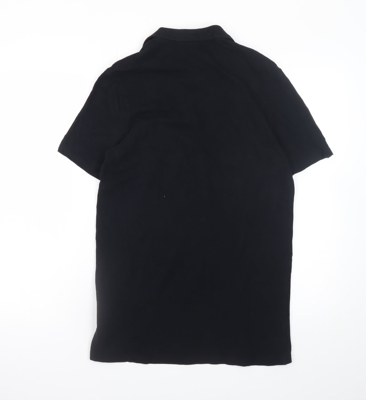 Inesis Men's Black Cotton Short Sleeve Polo Shirt Size L
