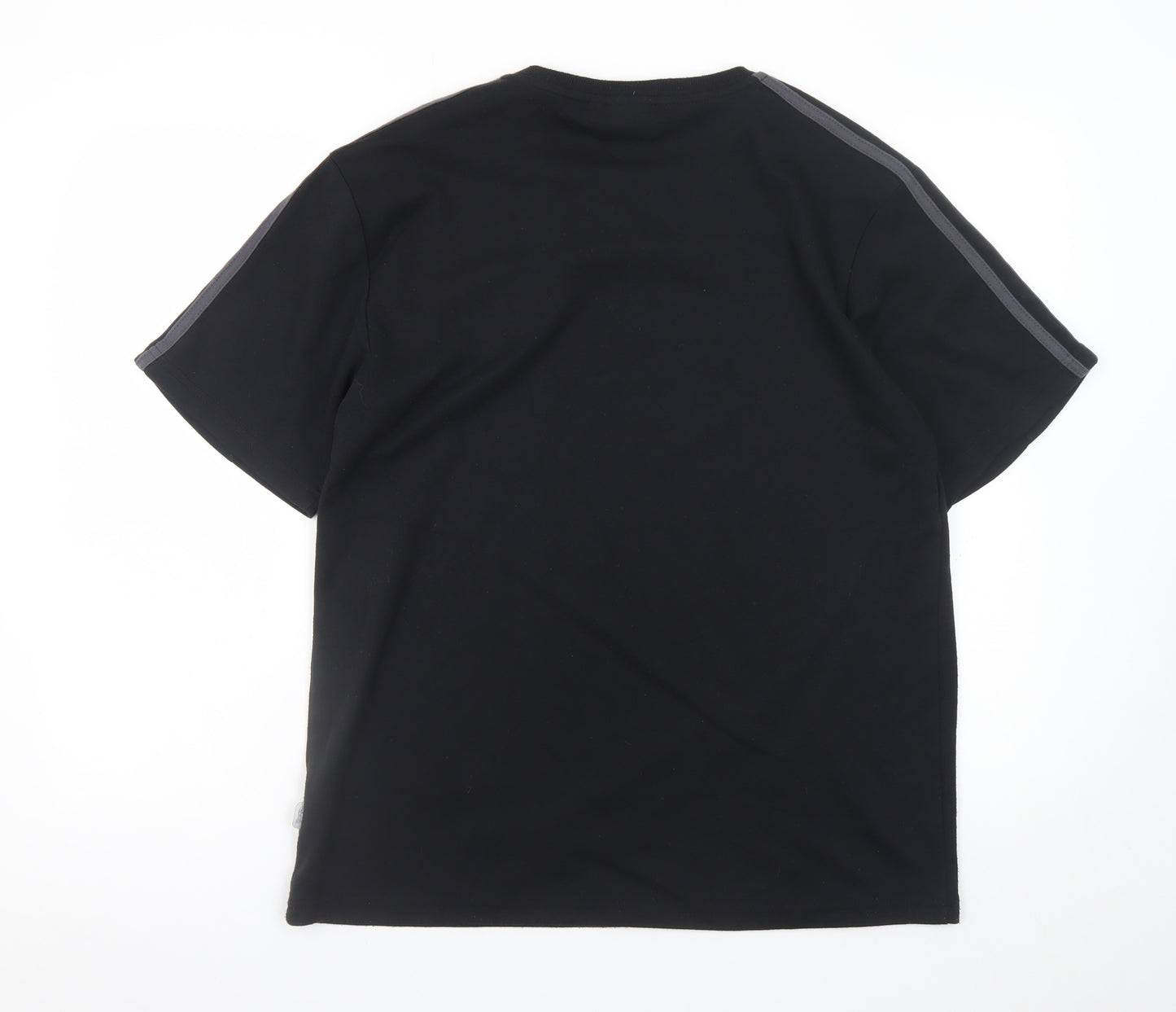 Lonsdale Men's Black V-Neck Sports T-Shirt Size L Short Sleeve