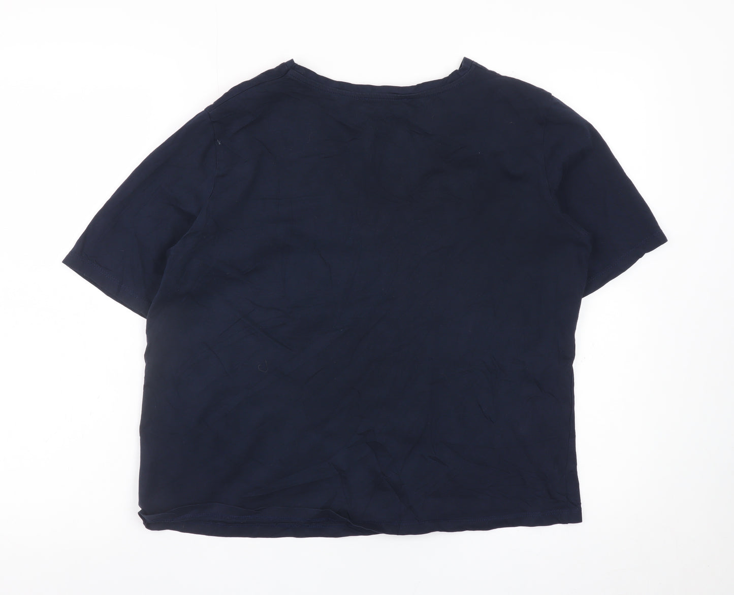 Red Herring Women's Blue Size 14 Weekend Print Cotton T-Shirt