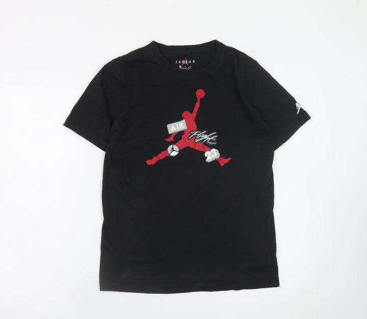 Jordan Teens Black XL Graphic Sports T-Shirt Air Flight 23 Cotton Blend