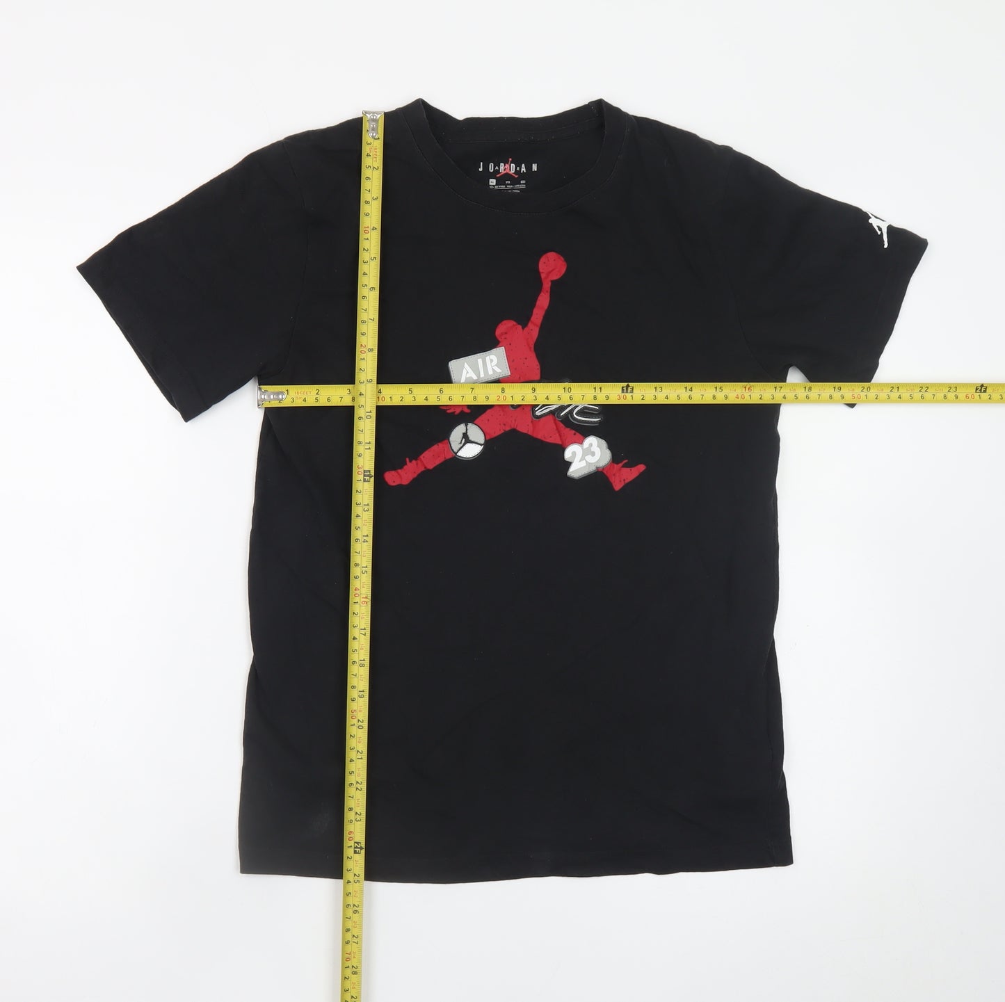 Jordan Teens Black XL Graphic Sports T-Shirt Air Flight 23 Cotton Blend