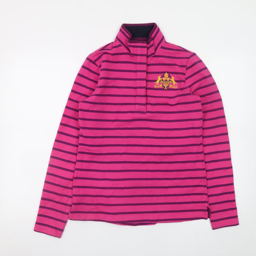 Equestrian Women’s Pink Striped Pullover Sweatshirt Small 8-10