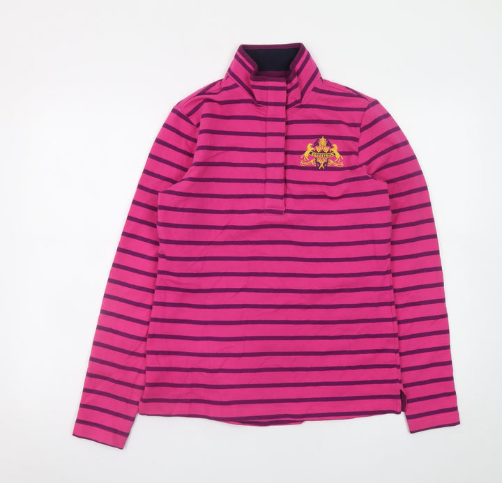 Equestrian Women’s Pink Striped Pullover Sweatshirt Small 8-10