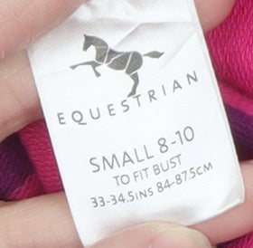 Equestrian Women’s Pink Striped Pullover Sweatshirt Small 8-10