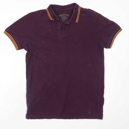 Firetrap Men's Purple Cotton Blend Polo Shirt Size M