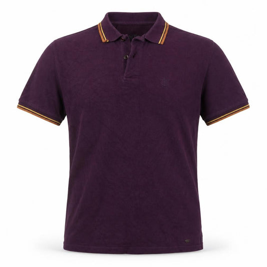 Front view of Firetrap Men's Purple Cotton Blend Polo Shirt, size M