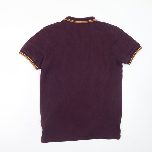 Firetrap Men's Purple Cotton Blend Polo Shirt Size M