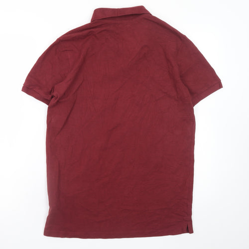 Ralph Lauren Men's Red Slim Fit Polo Shirt Size L Cotton Blend