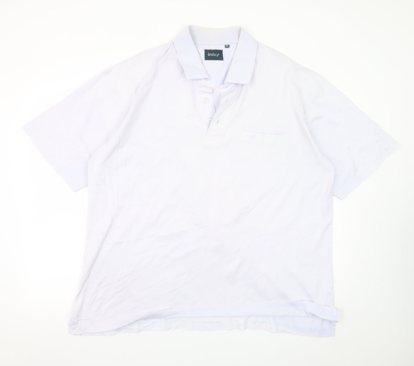 Wolsey Men's White 2XL Cotton Short Sleeve Polo Shirt